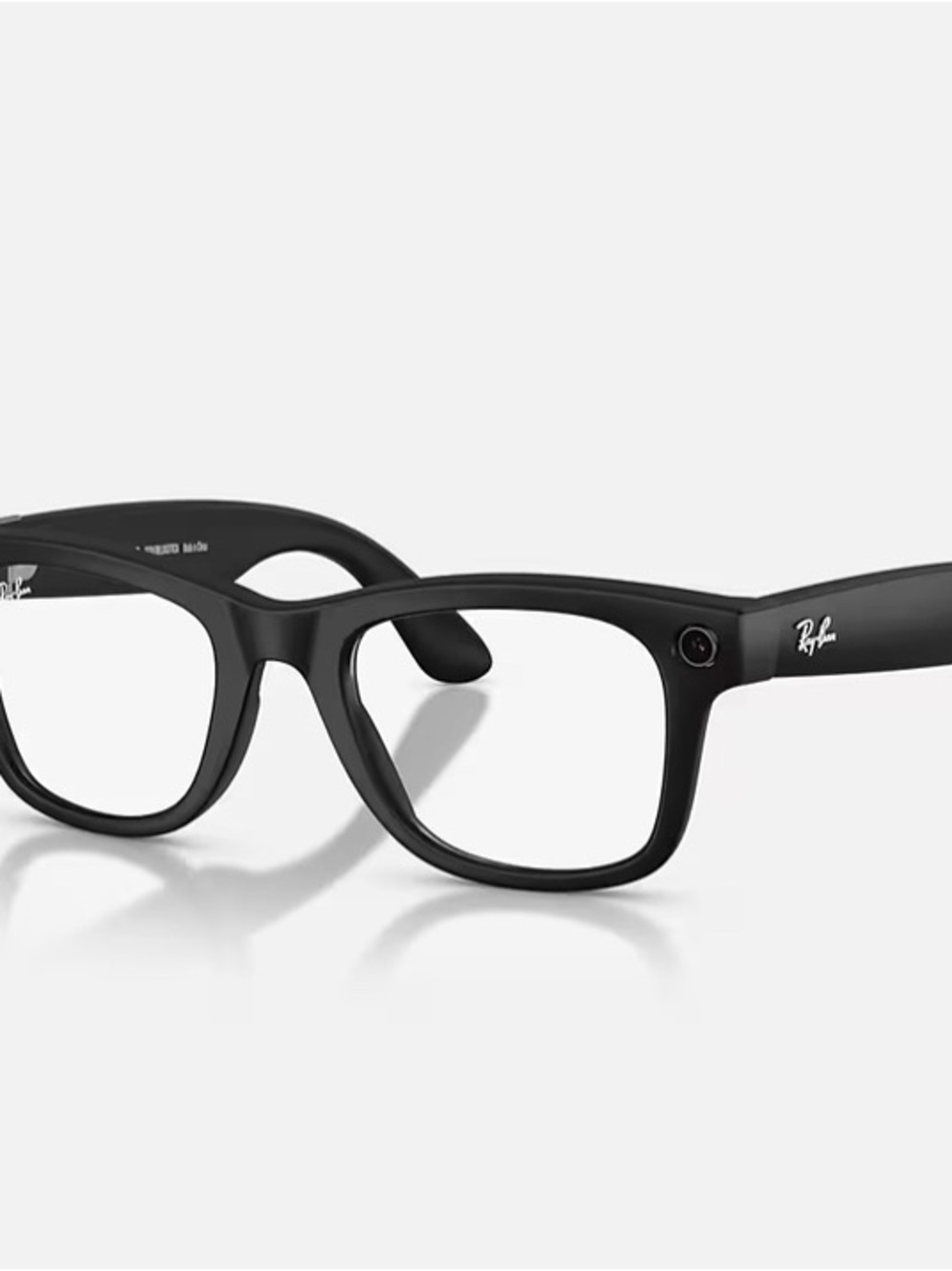 Ray-Ban Matte Black Rectangular Frame Glasses